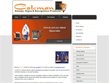Tablet Screenshot of colemanrubberstamps.com